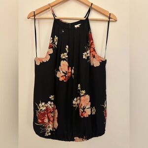 Joie Black Silk Floral Top